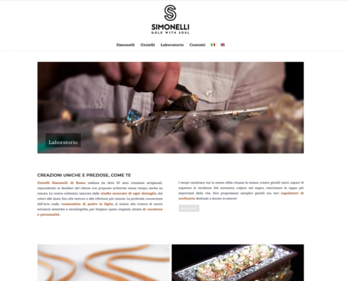 realizzazione sito web gioielli simonelli