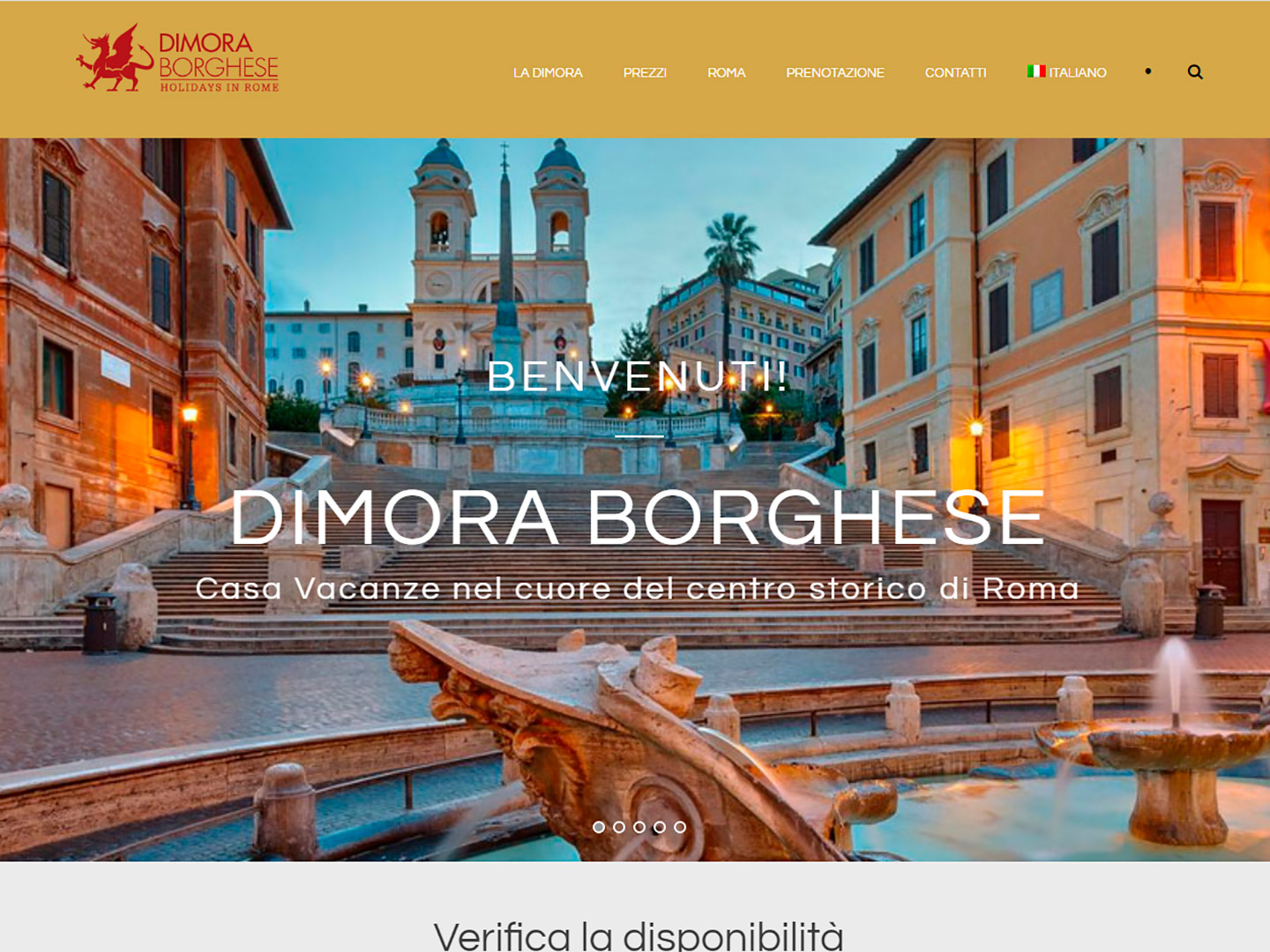 realizzazione sito web dimora borghese