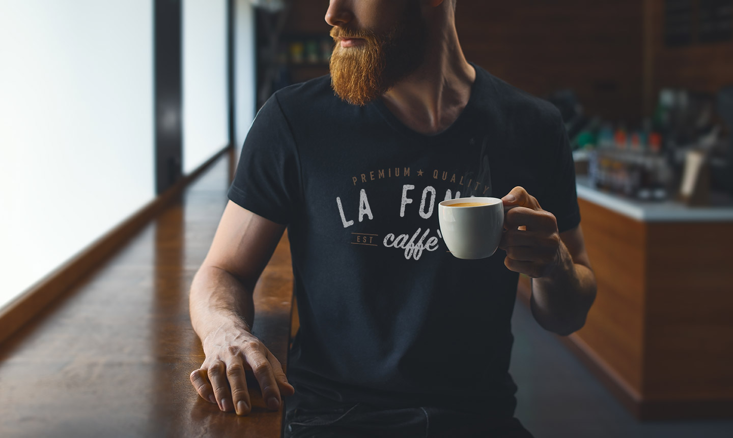 abbigliamento personalizzato la fonte caffè