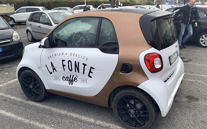 car wrapping la fonte caffè