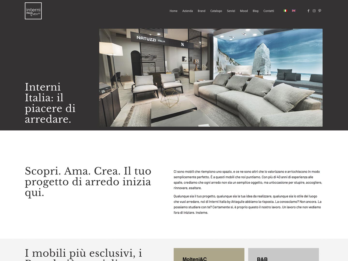 realizzazione sito web interni italia