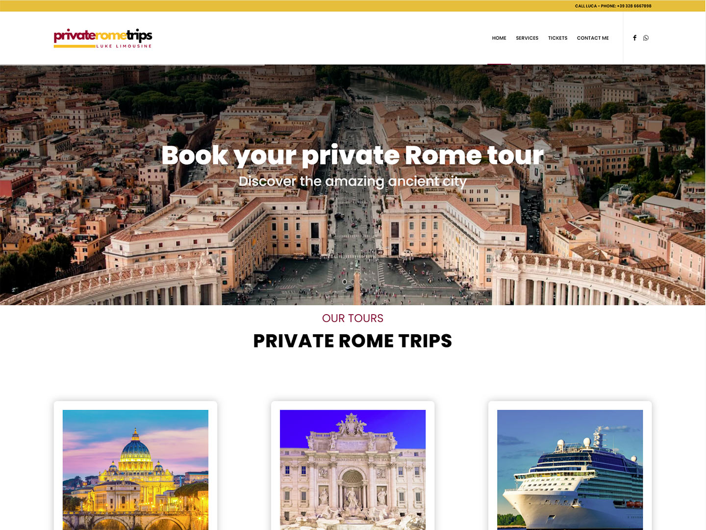 realizzazione sito web private rome trips