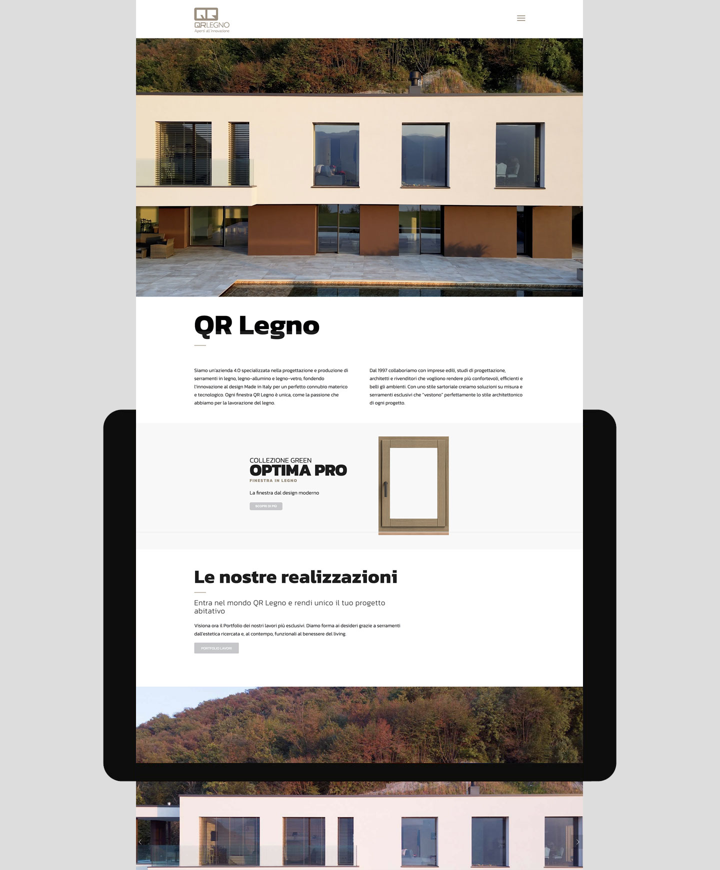 realizzazione sito web qr legno